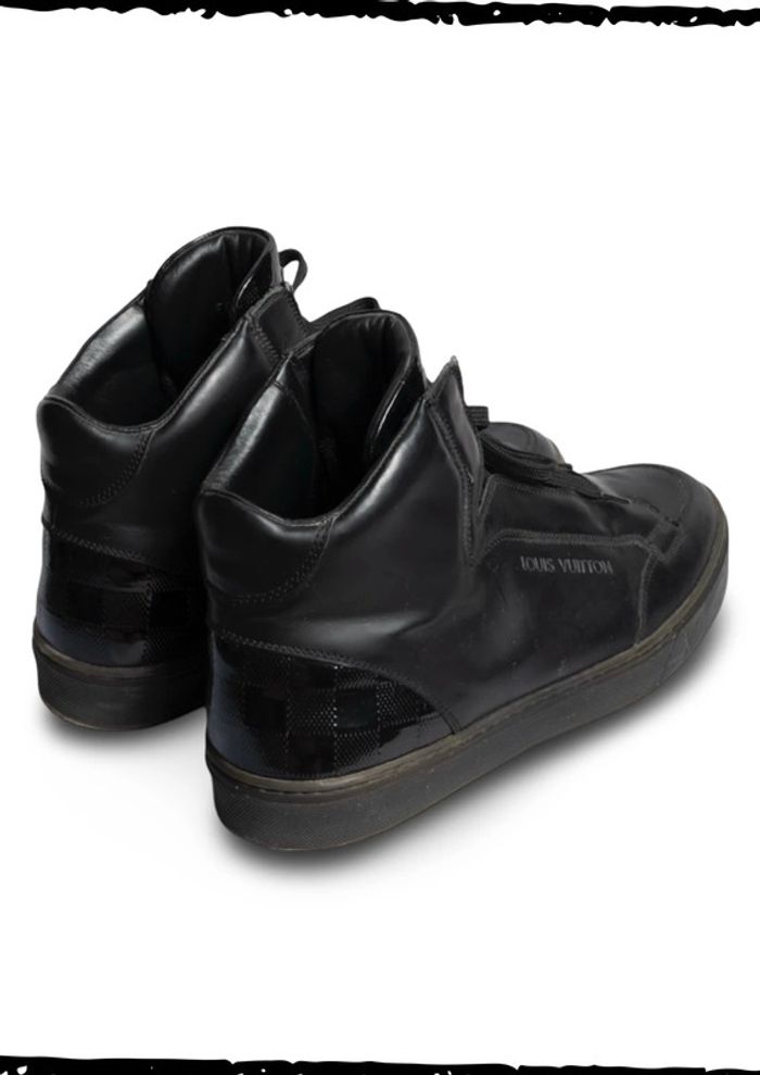 Sneakers montantes noires Louis Vuitton Black Leather Slipstream High Top Sneakers Size – Taille 44 - photo numéro 9