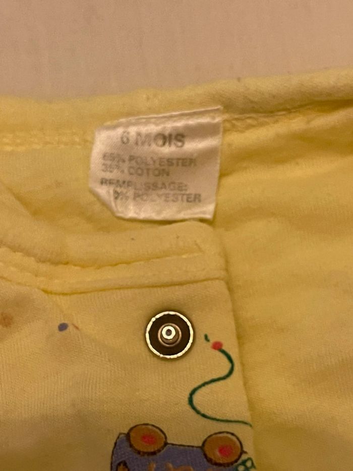 Grenouillère jaune vintage 6 mois - photo numéro 2