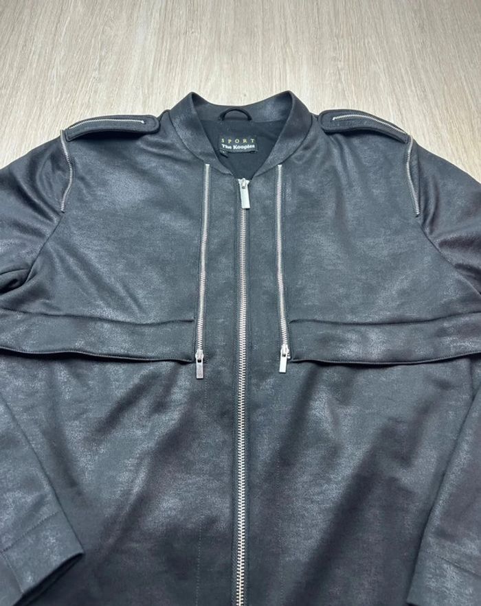 Veste noire The Kooples Sport effet cuir zippée homme taille L - photo numéro 7