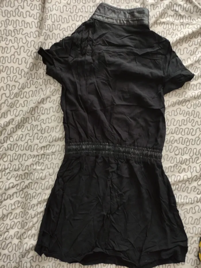 Robe noire fluide double matière - photo numéro 16