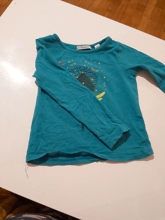 🦋 T-shirt turquoise 3ans - photo numéro 5