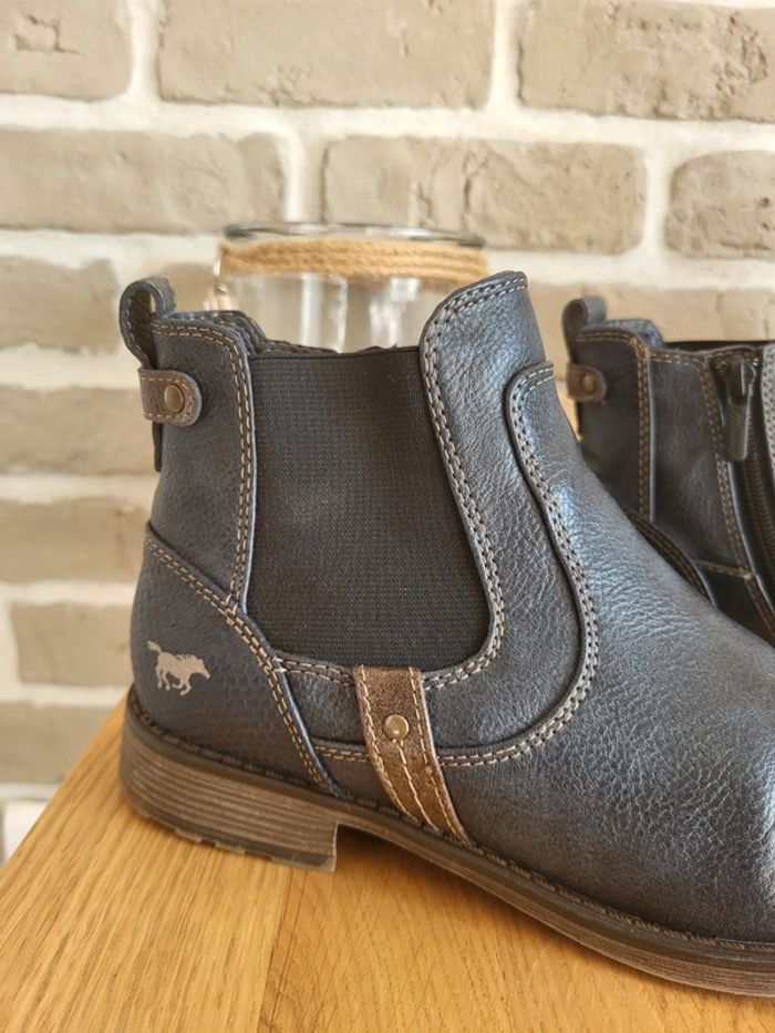 Bottines Chealsea Mustang bleu marine - Excellent état - photo numéro 7