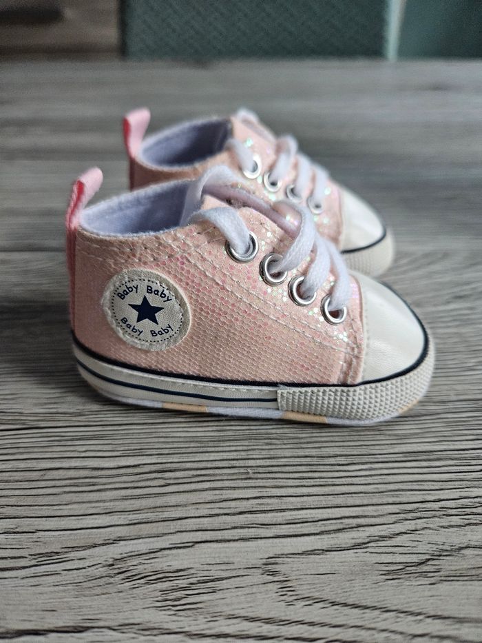 Basket rose paillettes