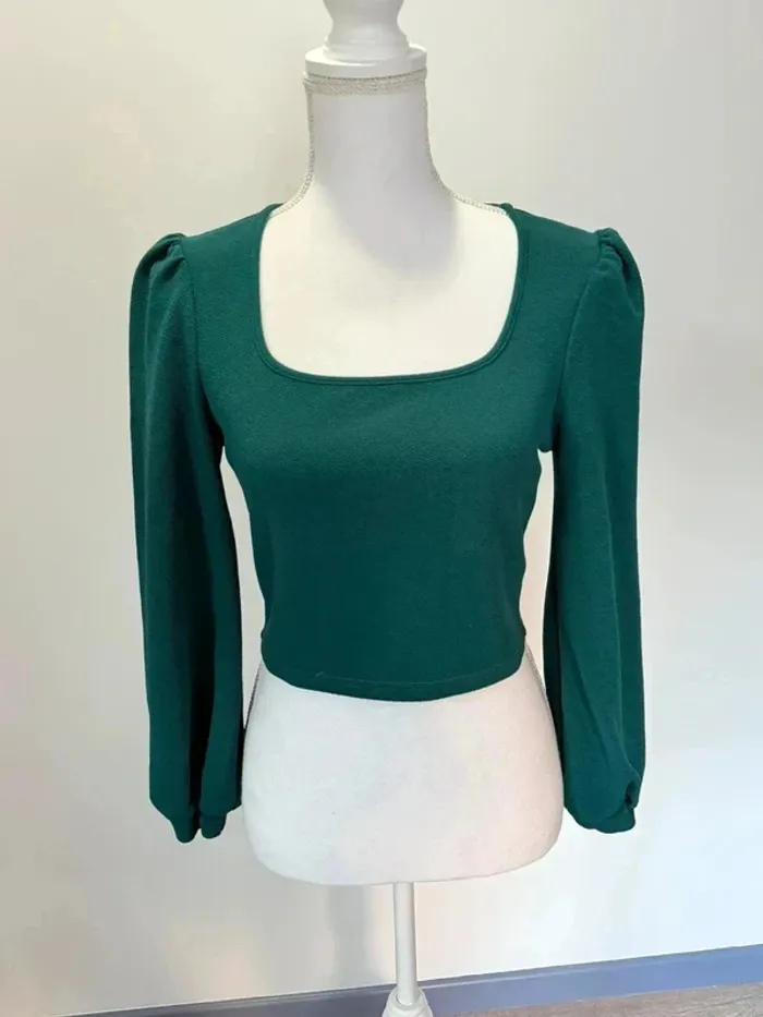 Tee shirt manches longue vert taille L