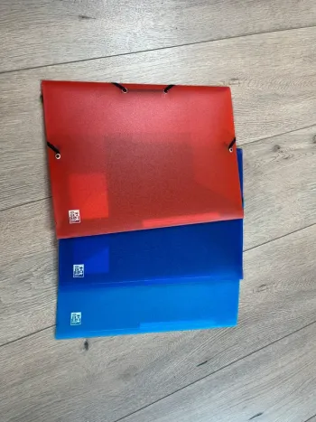 Lot de 3 pochettes à rabat plastique Oxford