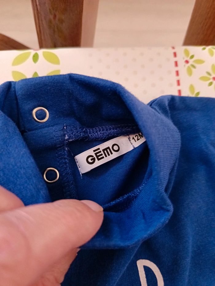 Lot de 3 tee-shirt col roulé Gémo 12 mois - photo numéro 5