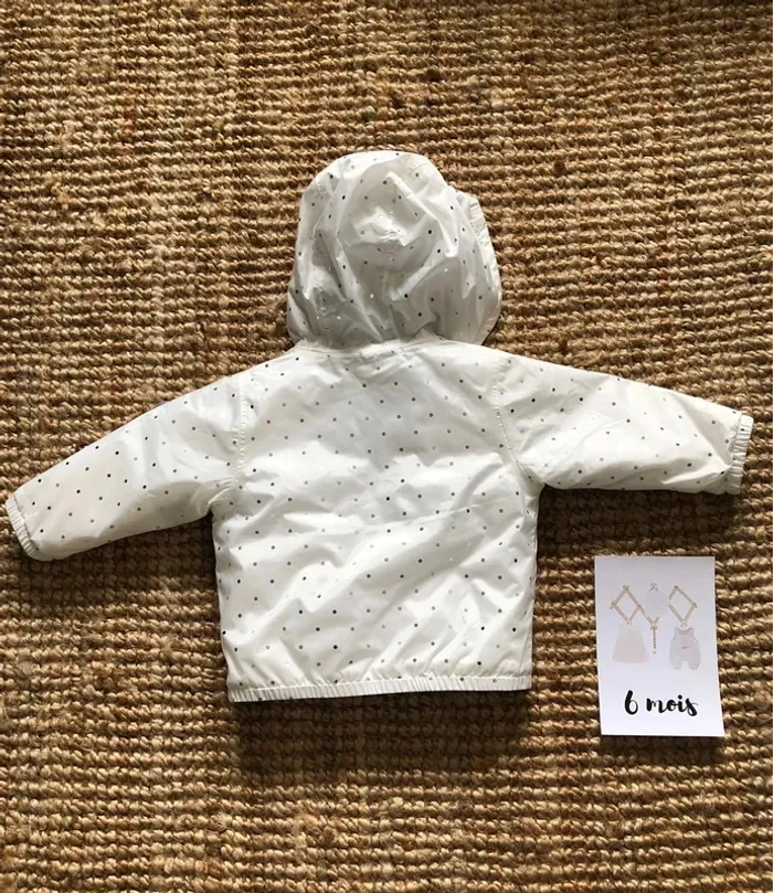 Manteau mi-saison à capuche Petit Bateau 6 mois - photo numéro 2