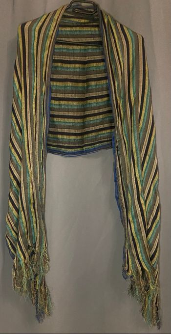 Écharpe rayée multicolore