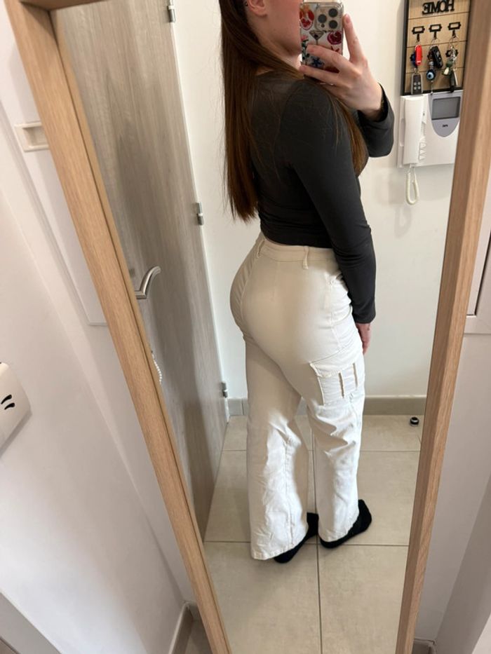 Cargo droit beige crème - photo numéro 7