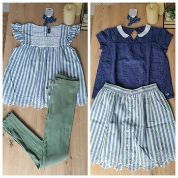 Lot de 2 ensembles taille 10 ans Sergent major + 1 chouchou en bon état