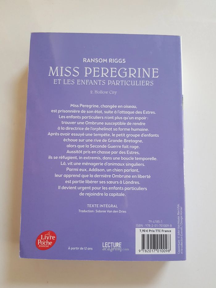Miss peregrine et les enfants particuliers 2. Hollow city ransom riggs - photo numéro 4