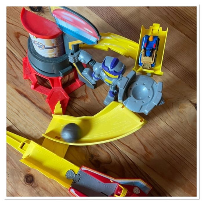 Playset Meteor Track Set Mighty Pups Charged Up Pat'Patrouille avec Chase True métal et sa boule - photo numéro 13