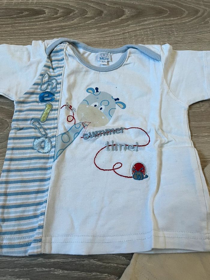 Ensemble été garçon 6 mois short t-shirt - photo numéro 3
