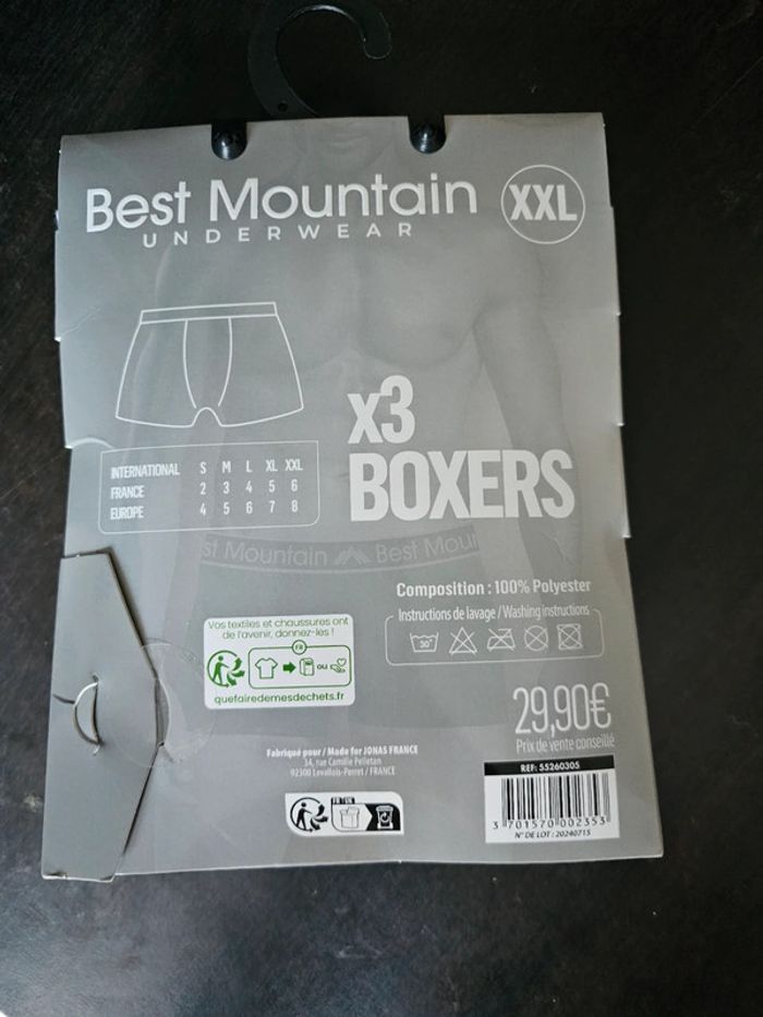 Lot 3 caleçon neuf homme xxl Best montain - photo numéro 3