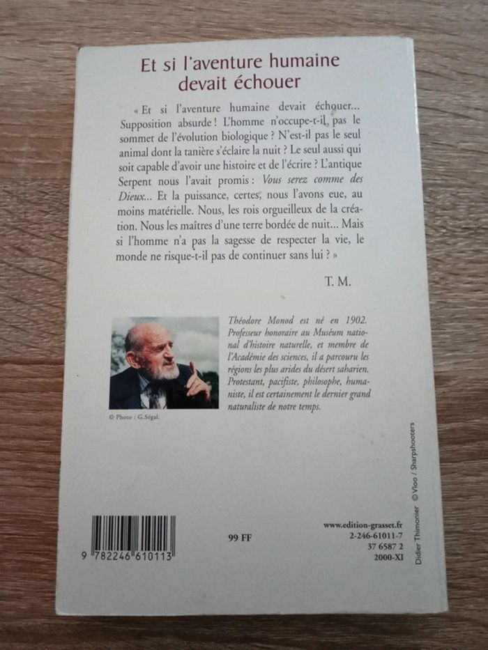 Théodore Monod 📚 Et si l'aventure humaine devait échouer - photo numéro 2