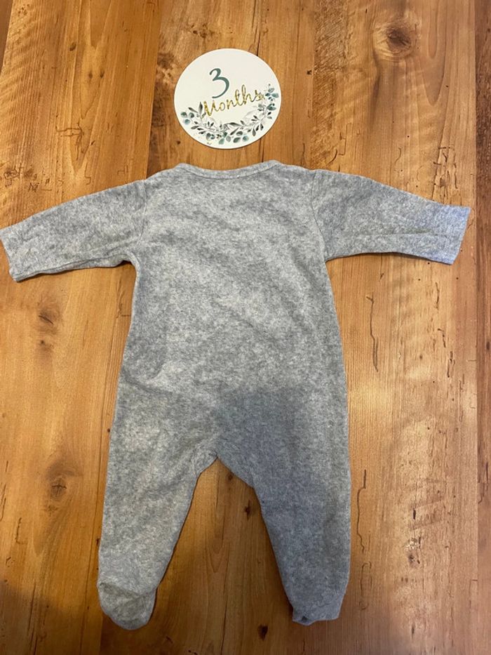 Grenouillère grise taille 3 mois - photo numéro 3