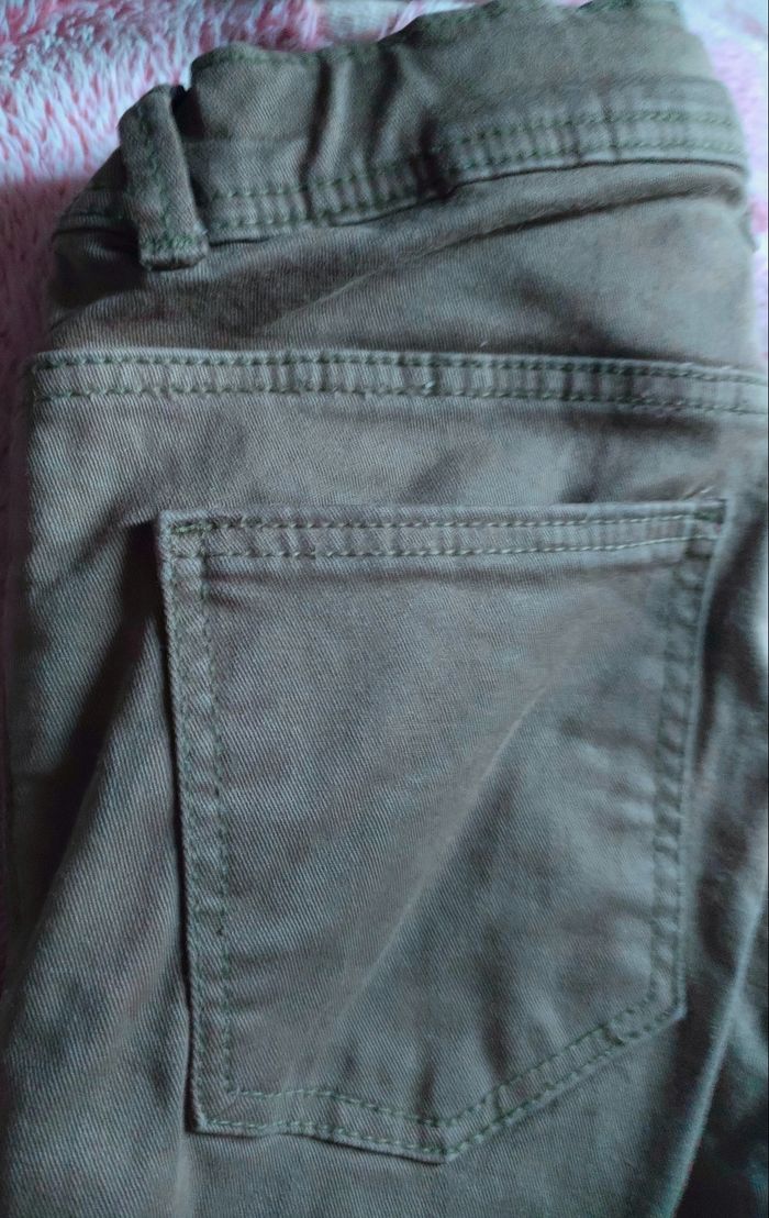 Jeans Skinny kaki "Kiabi" taille réglable 98% coton en très bon état - photo numéro 8