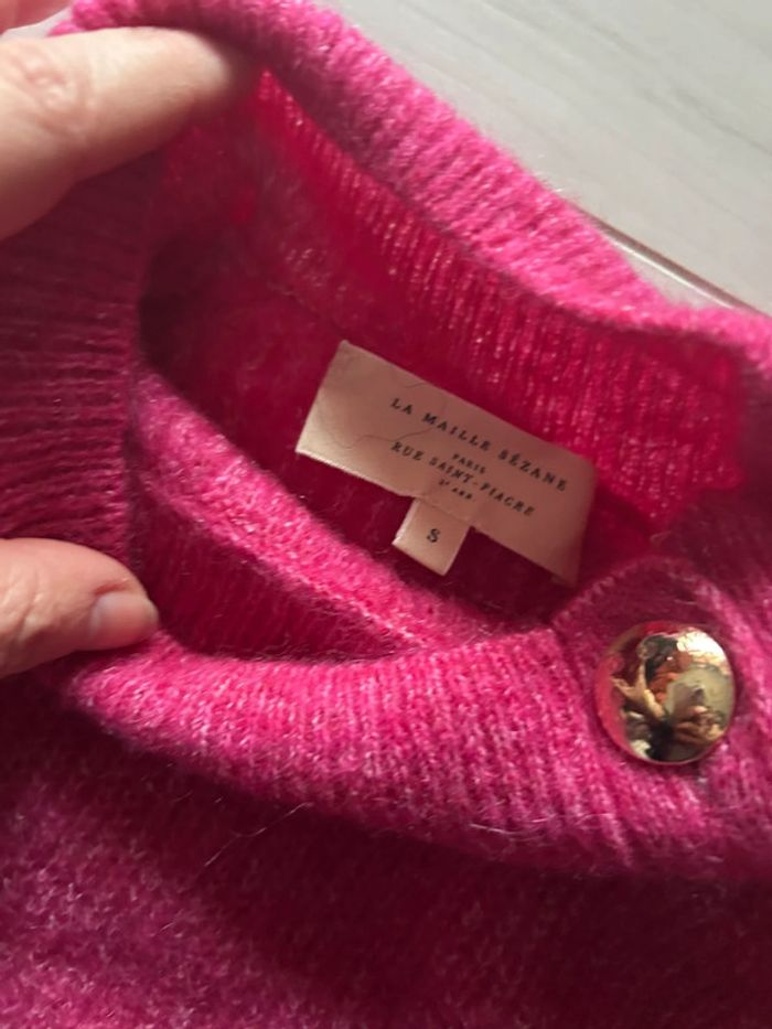 Maille Sézane Trudy fuchsia T. S - photo numéro 2