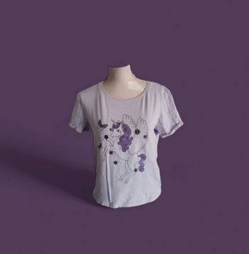 T shirt licorne lila 12 ans