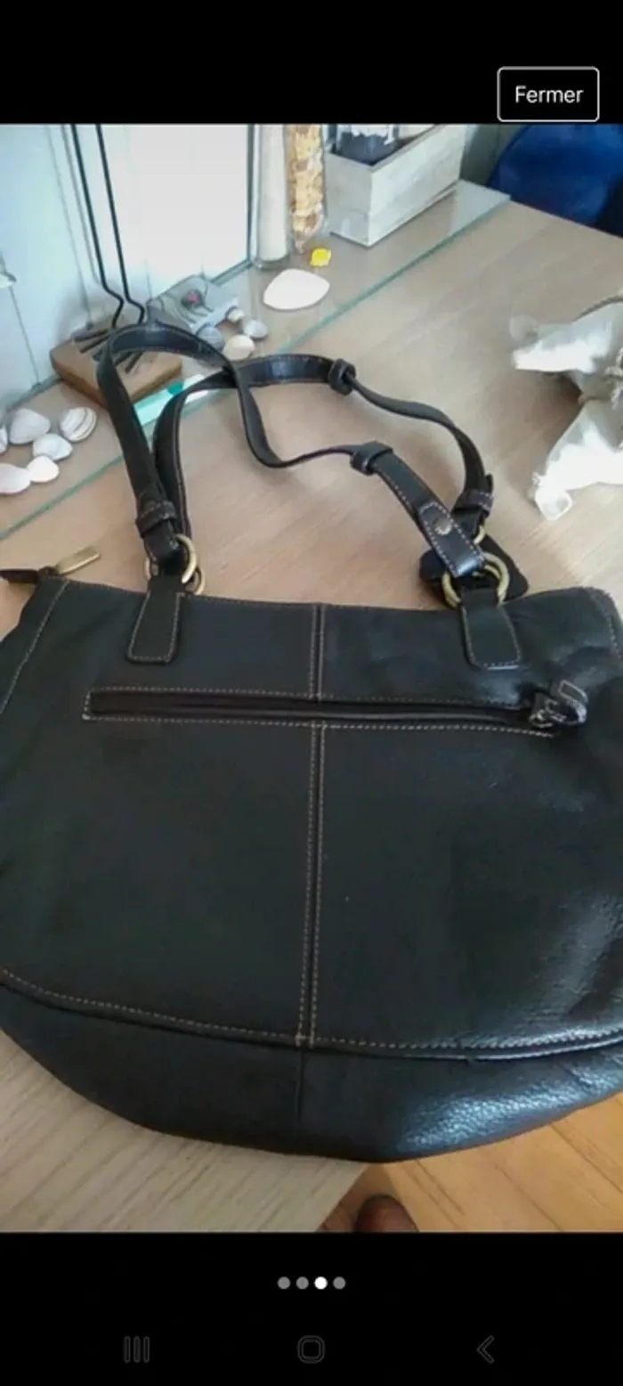Sac en cuir brun - photo numéro 3