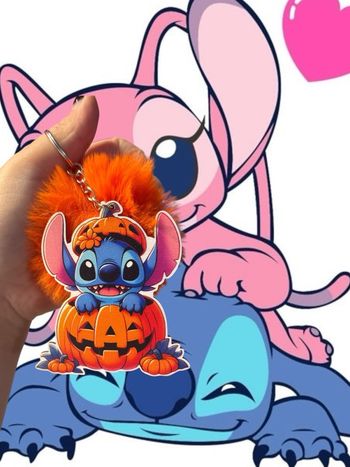 Porte clés Stitch citrouille