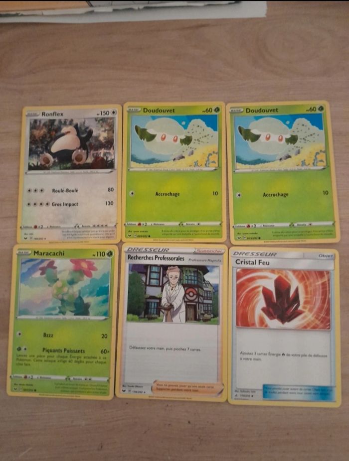 Lot de 6 cartes pokémon