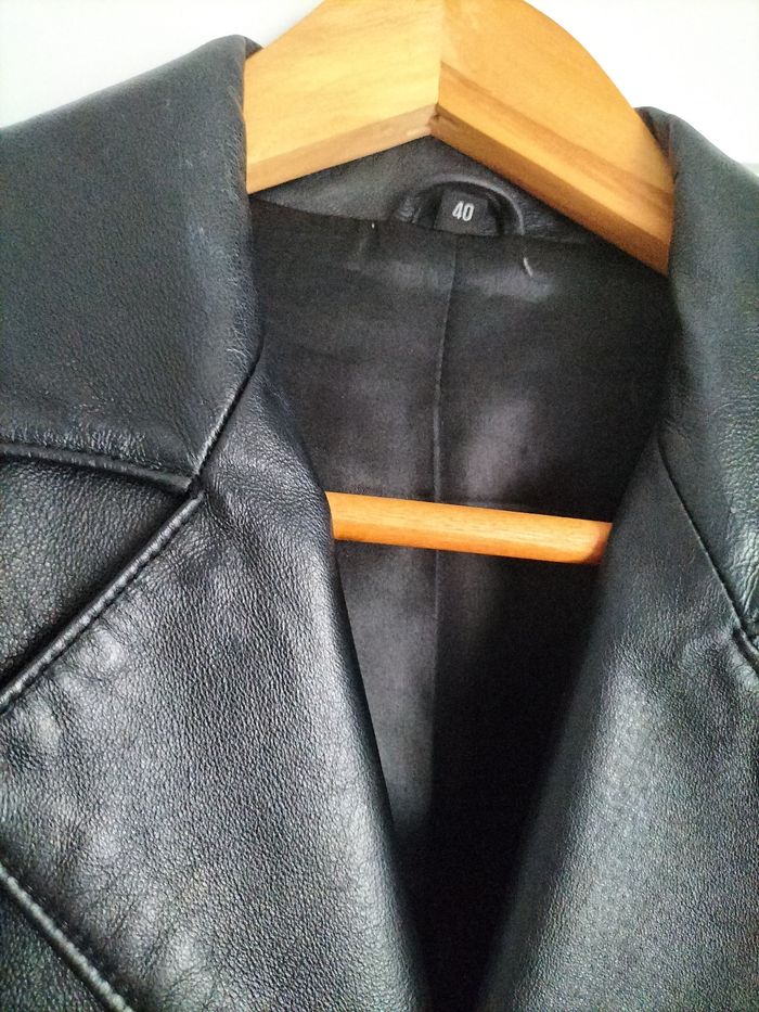 Blazar cuir pour femme - photo numéro 2