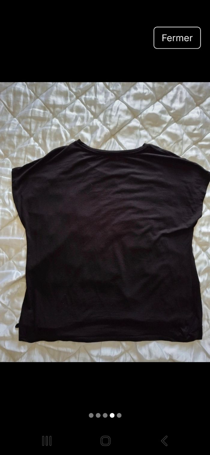 Haut noir a motif - photo numéro 4