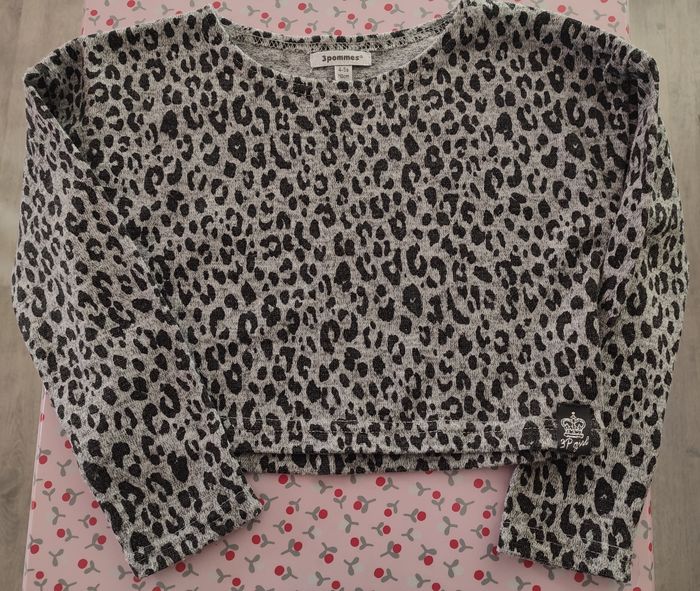 Haut court manches longues fille 4-5 ans / 3 pommes