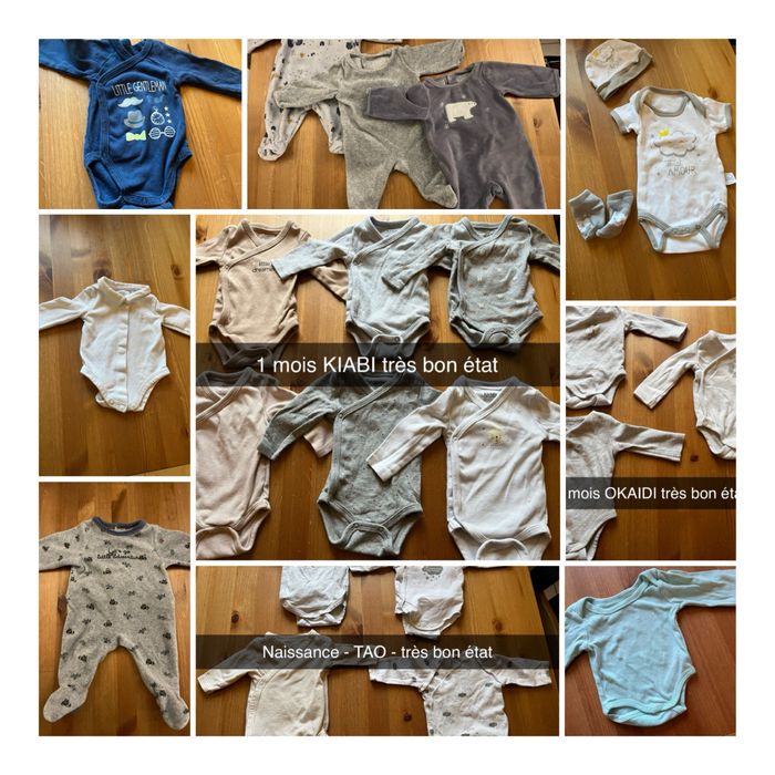 Lot bodies pyjamas 1 mois