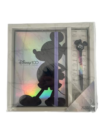 Set Papeterie Disney 100 ans Carnet + stylo Mickey neuf