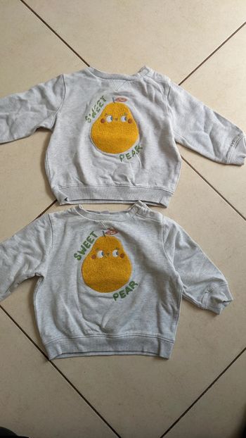 2 sweat garçon 18 mois