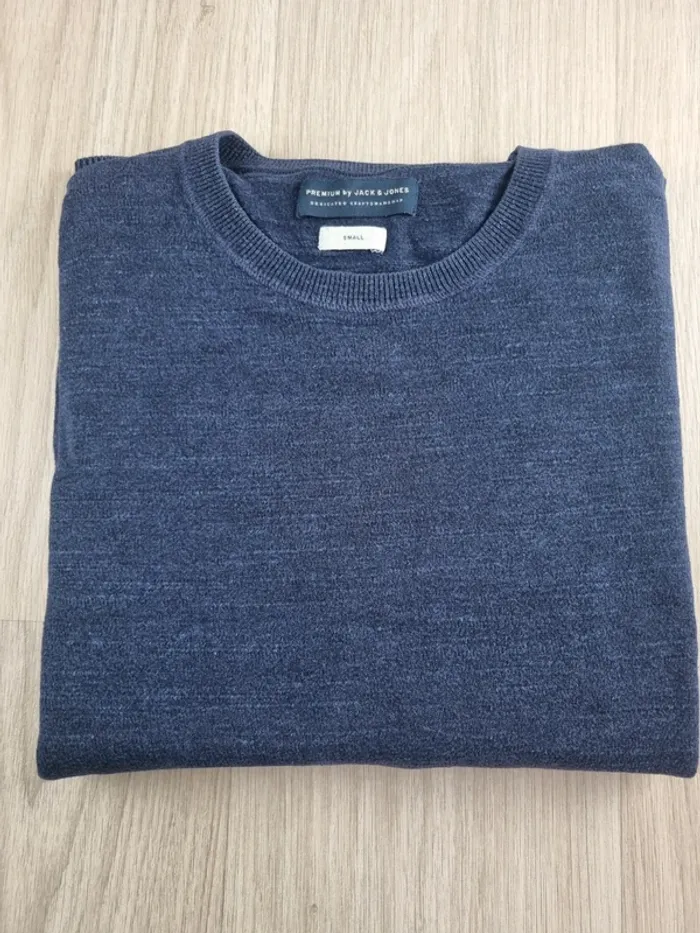 Pull a col rond Jack & Jones bleue Homme Taille M