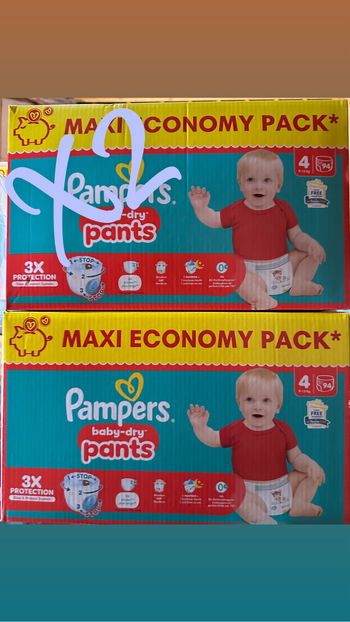 Paquets Pampers baby-dry pants -taille4