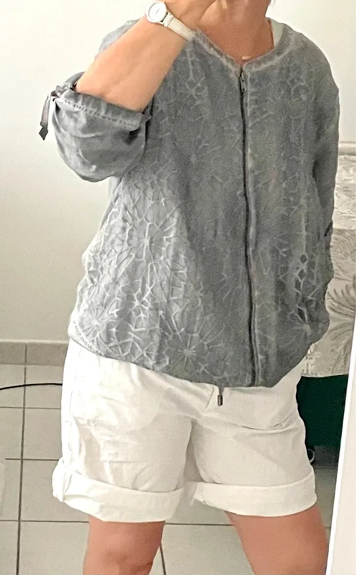 Bomber gris perle - photo numéro 3