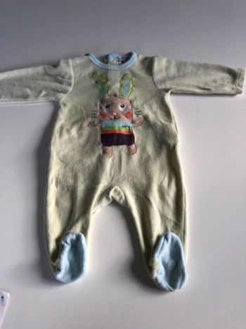 Dors bien vert en velours lapin 3M