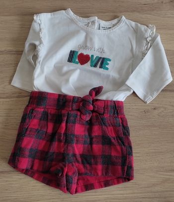 Ensemble short/t-shirt 6 mois