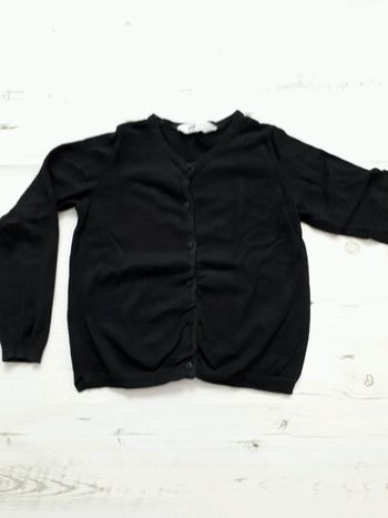 Gilet / cardigan fille noir H & M 6 / 8 ans