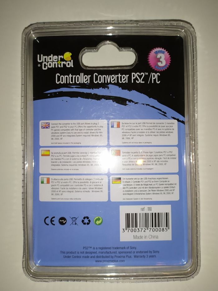 Convertisseur manettes Sony PlayStation PS1/PS2/PC undercontrol neuf - photo numéro 3