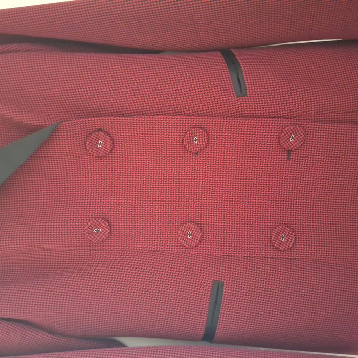 Veste longue femme à carreaux bordeaux et noir - Taille S - GUESS - photo numéro 7