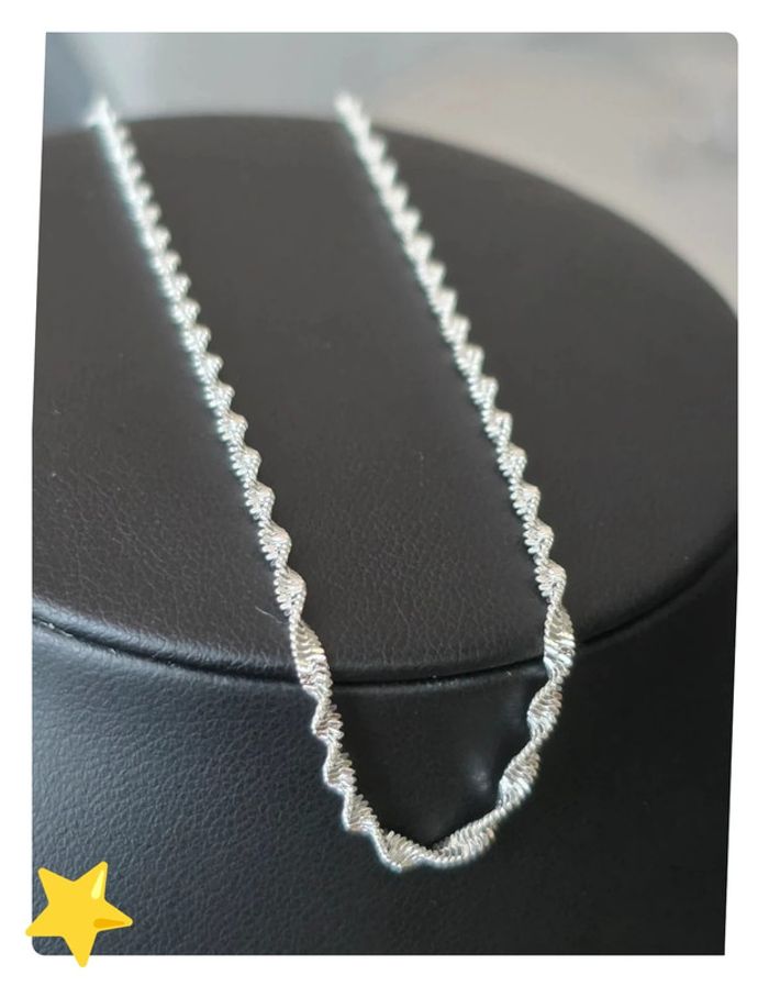 Collier maille Torsadé 2mm 60cm