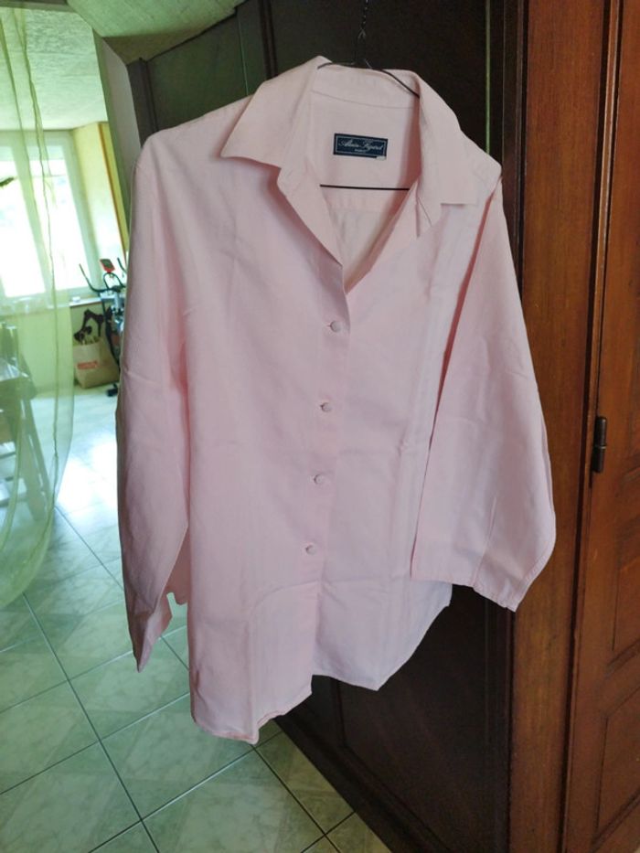 Chemise rose pâle rayures vintage XL/42 y2k - photo numéro 17