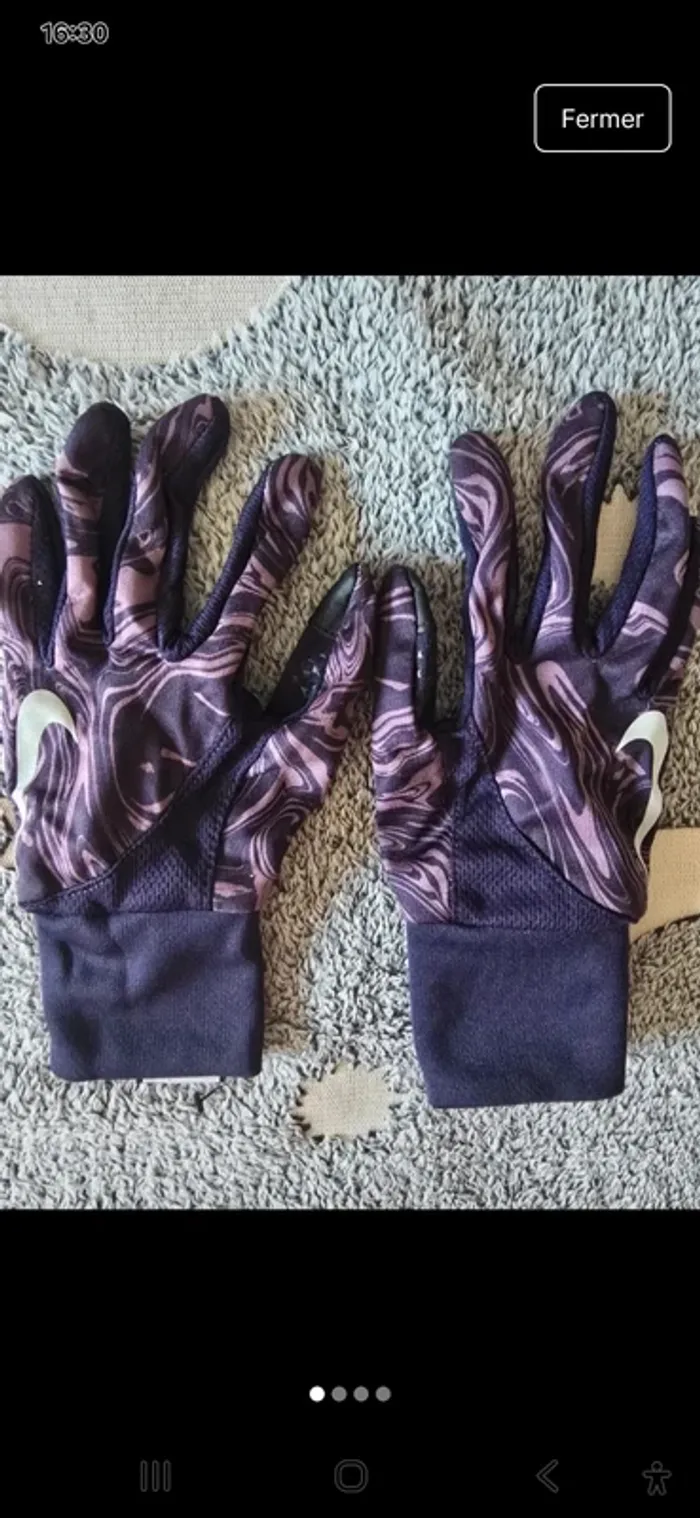 Gants Nike Femme XS – Violet & Rose – Tactile - photo numéro 3