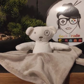 Doudou Knuffel Ours Cocard Blanc Beige Grain De Blé Mouchoir  #geektradedoudou