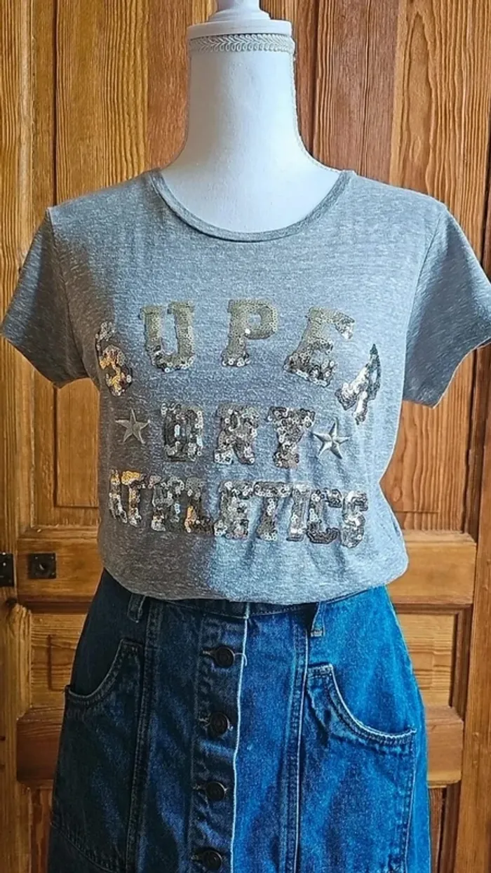 Tee shirt superdry gris L - photo numéro 2