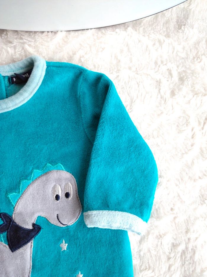 Pyjama grenouillère velours Garçon 1 mois Dino show Dinosaure Kiabi - photo numéro 5
