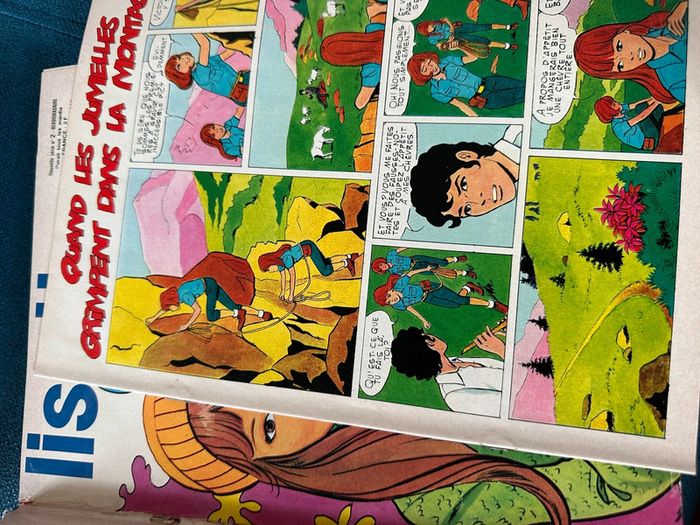 Grand recueil ancien livre album Lisette et Caroline bleu numéro 1 Pierre Probst - photo numéro 6