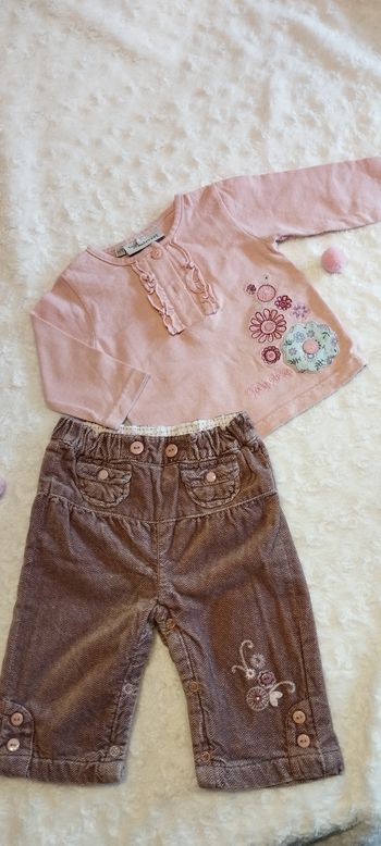 Ensemble pantalon velours douillet et son polo