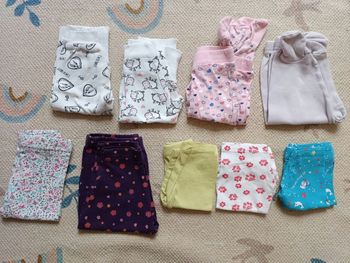 Lot legging pantacourt pantalon  été bébé fille 3 mois