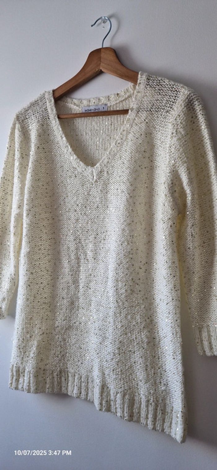 💞 Pull a sequins dorés - taille 3 💞 c8 - photo numéro 3